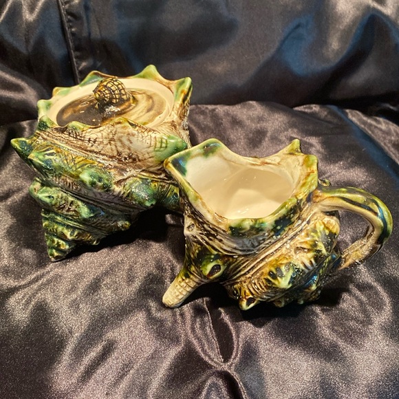 Cream and sugar set Vintage mid century, conch shell set - Picture 1 of 16